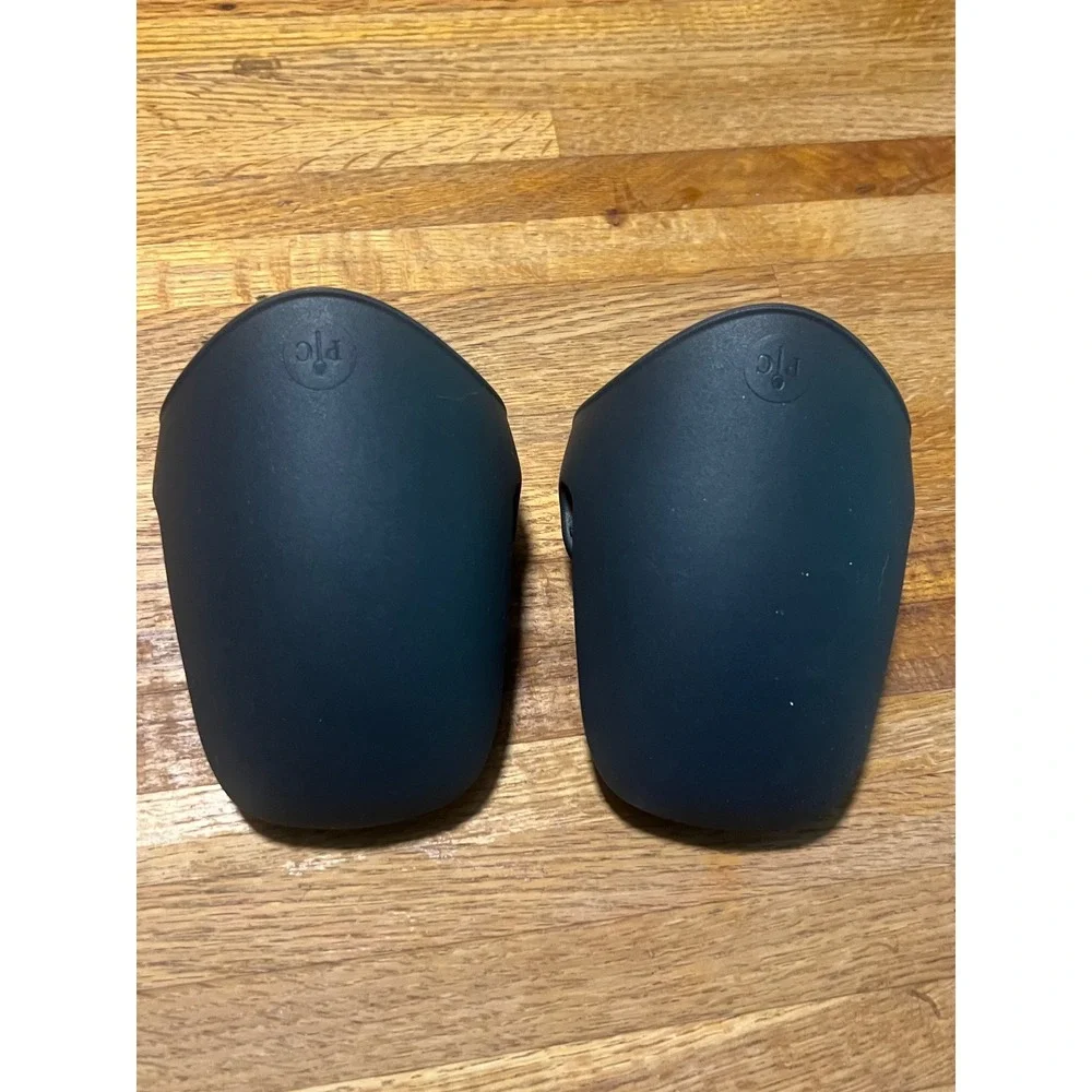Pampered Chef Silicone Mini Oven Mitts Set of 2 Charcoal Gray Pinch Grips 1842